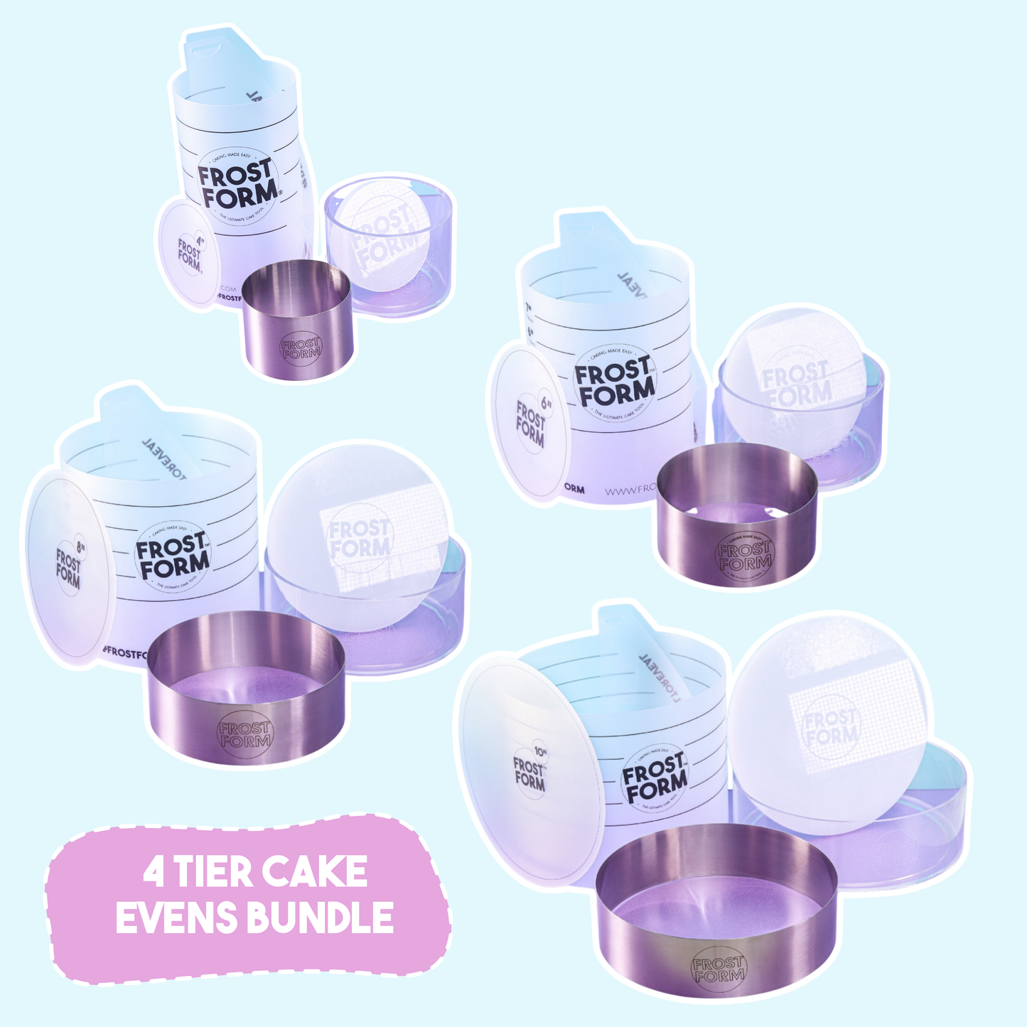 Four Tier Evens Bundle — 4”, 6”, 8”, 10”