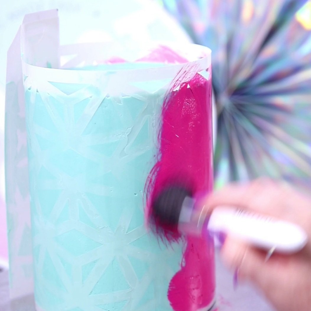 Frost Form - 6" Round Stencil - Dancing Skeleton