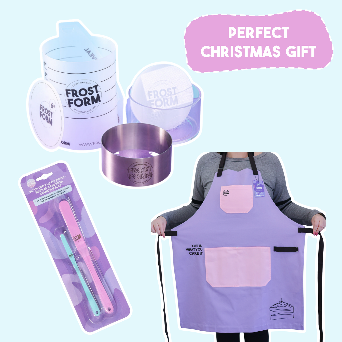 Perfect Christmas Gift Bundle – 6" Frost Form + Tools + Apron