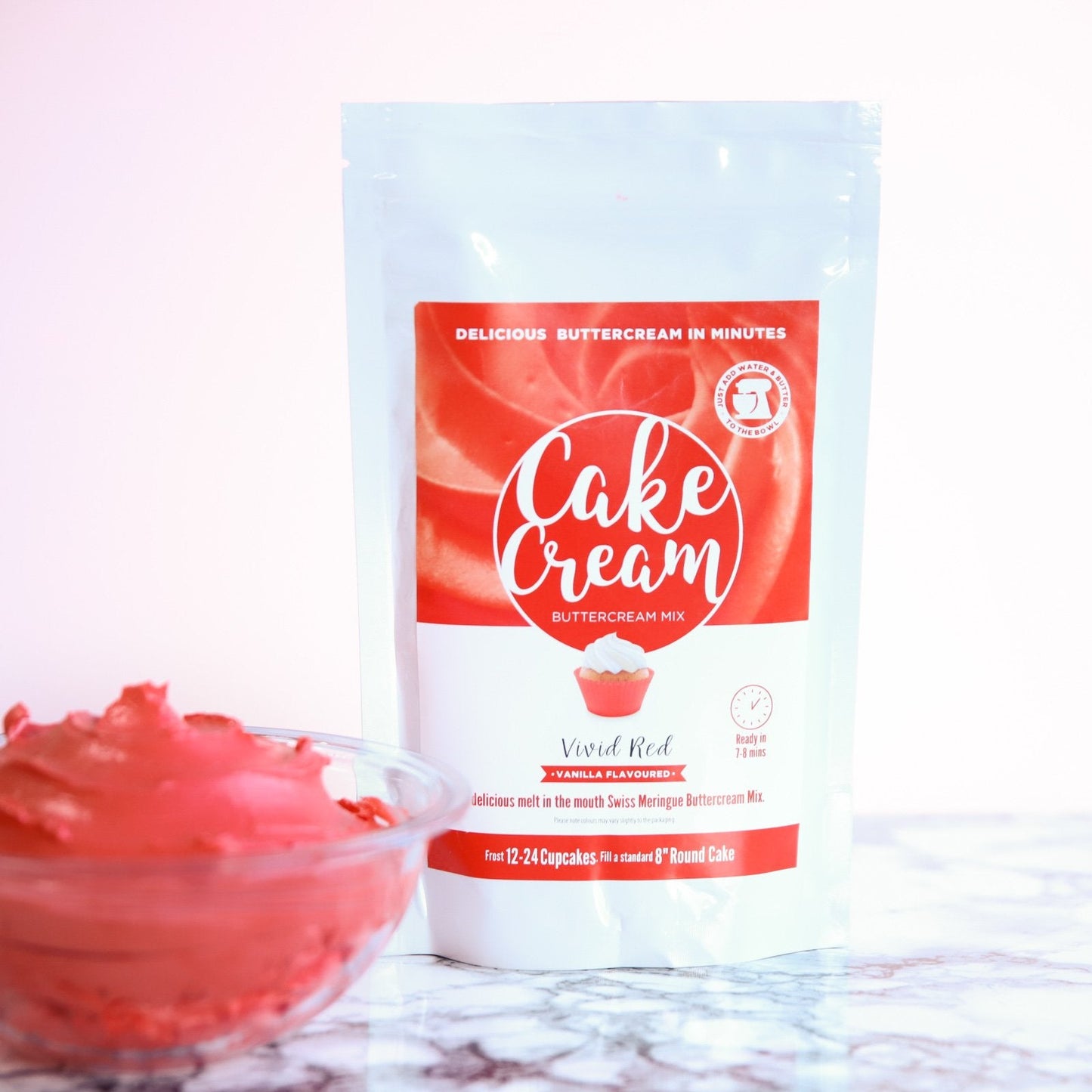 Cake Crème - Rouge Vif - Vanille