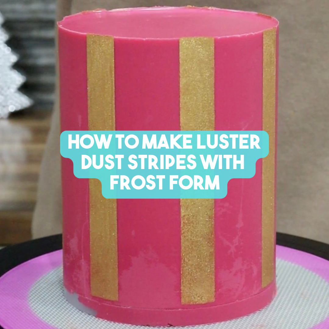 How to make a Striped Cake with Luster Dust
