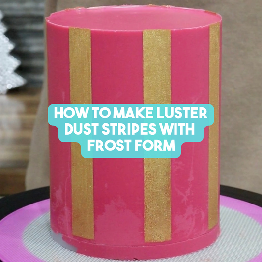 How to make a Striped Cake with Luster Dust