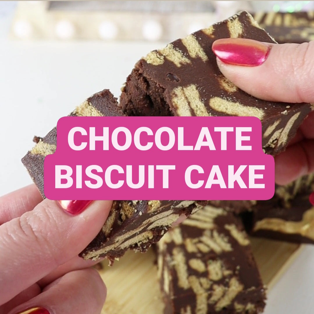 Easy No-Bake Chocolate Biscuit Cake