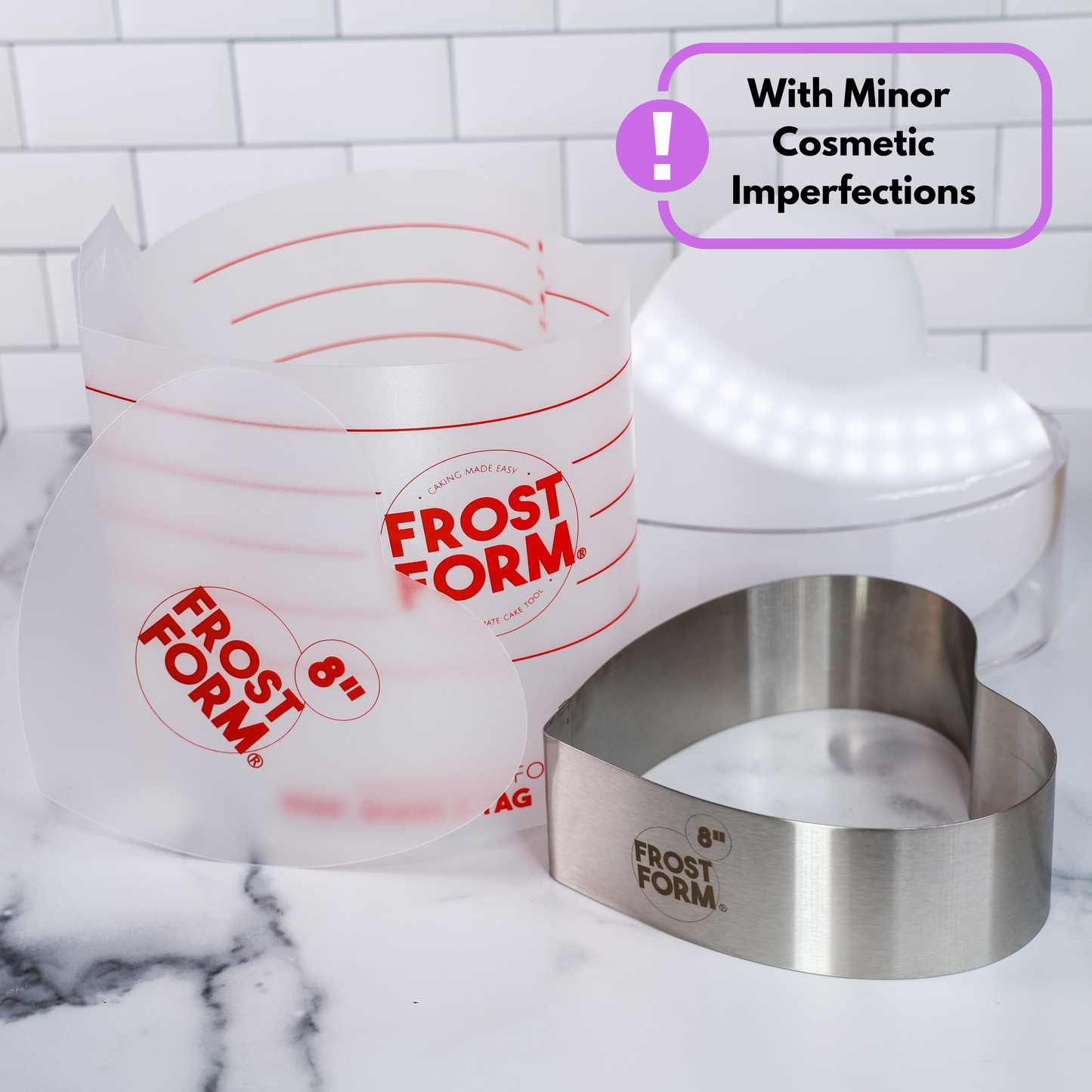 8" (20cm) Heart Frost Form *With Cosmetic Imperfections