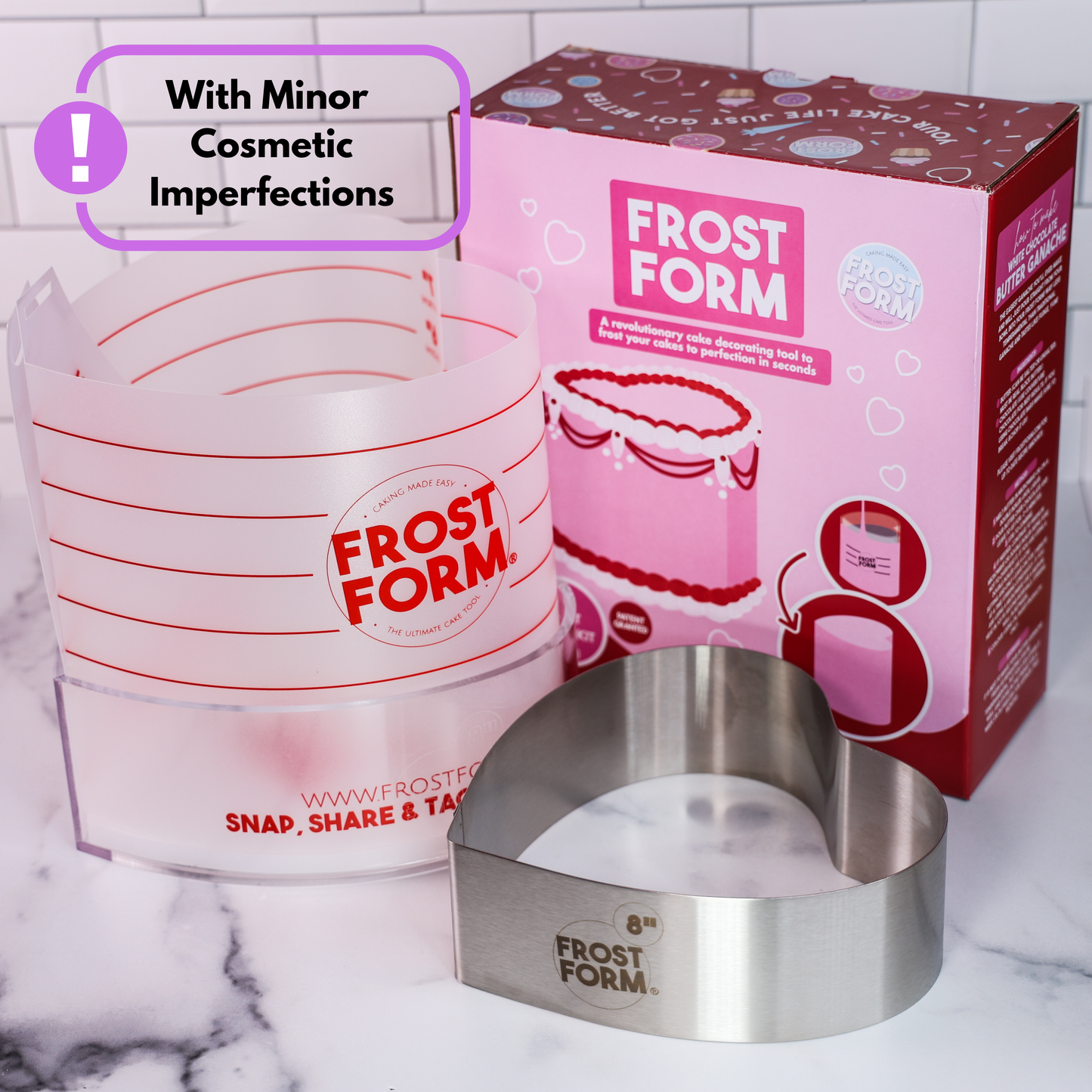 8" (20cm) Heart Frost Form *With Cosmetic Imperfections