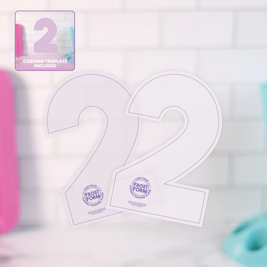 Number - Flexi Frost & Carve - Set of 2 + Carving Template (TWO)
