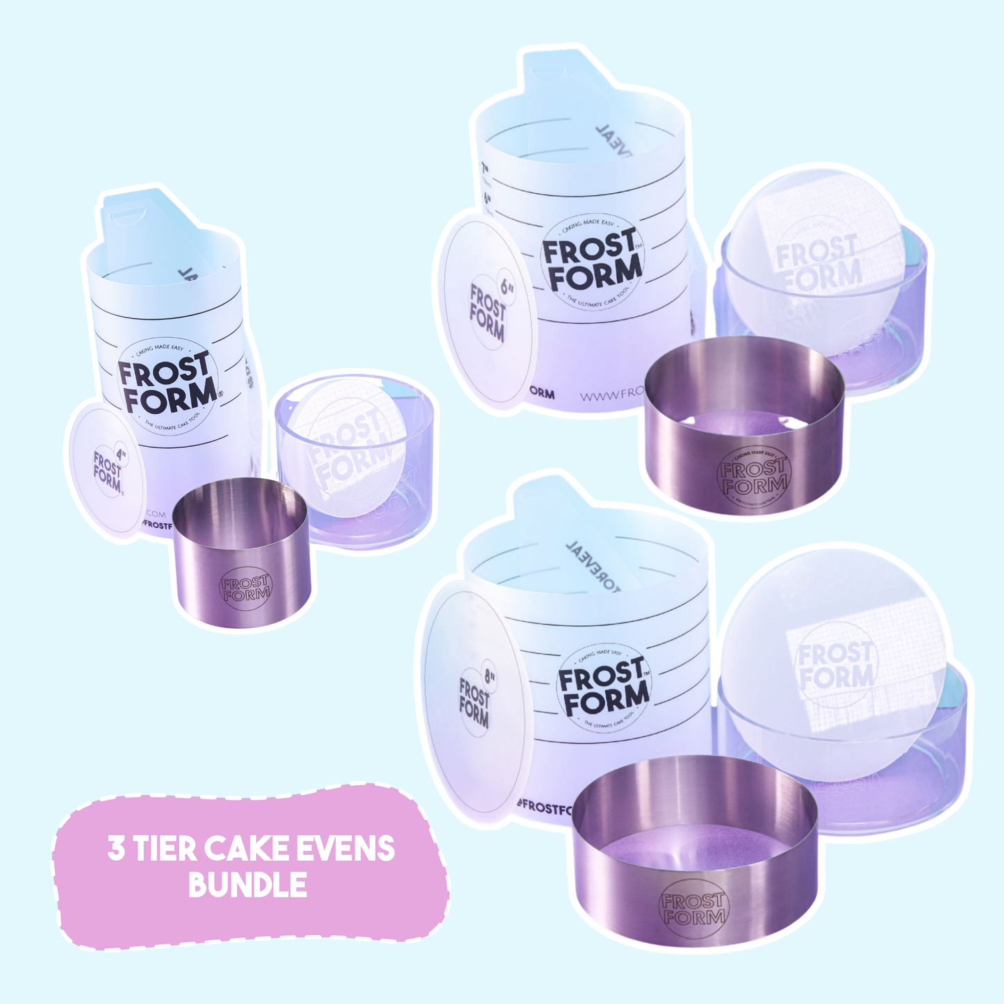 Three Tier Evens Bundle — 4”, 6”, 8”