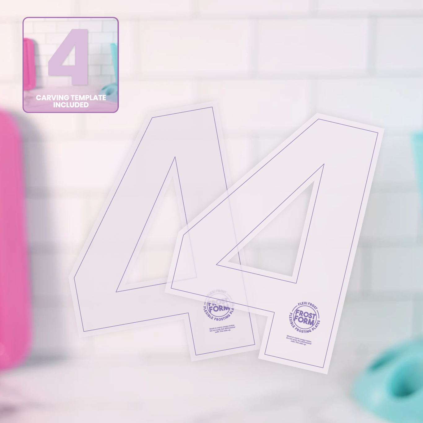 Number - Flexi Frost & Carve - Set of 2 + Carving Template