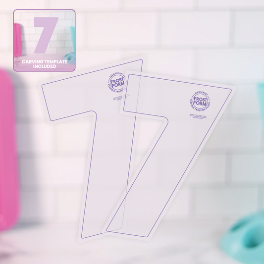 Number - Flexi Frost & Carve - Set of 2 + Carving Template (SEVEN)