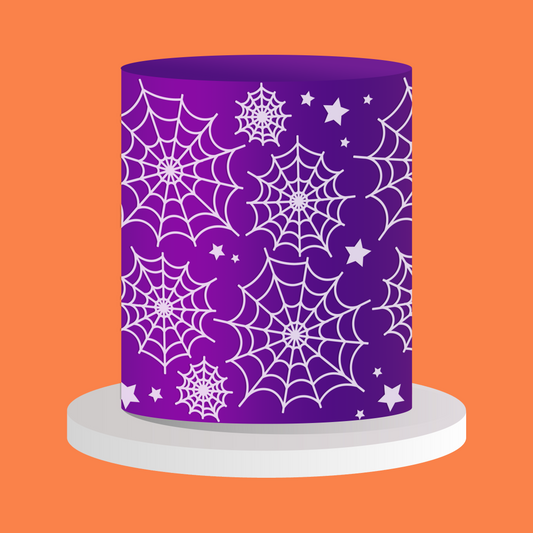 Frost Form - 6" Round Stencil - Cobwebs