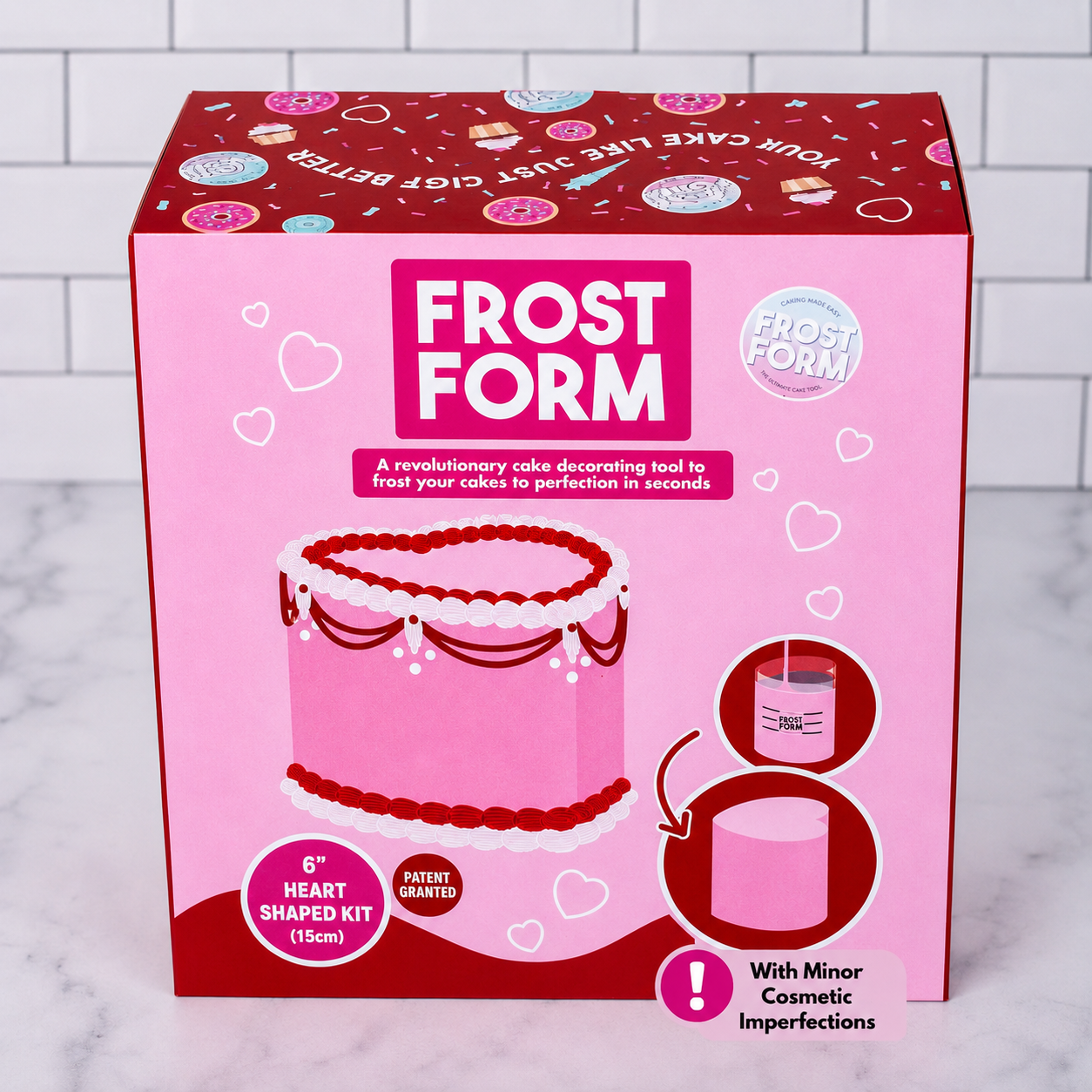 Cosmetic Imperfections - 6" (15cm) Heart Frost Form