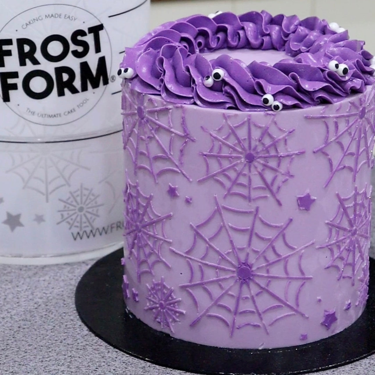 Frost Form - 6" Round Stencil - Cobwebs