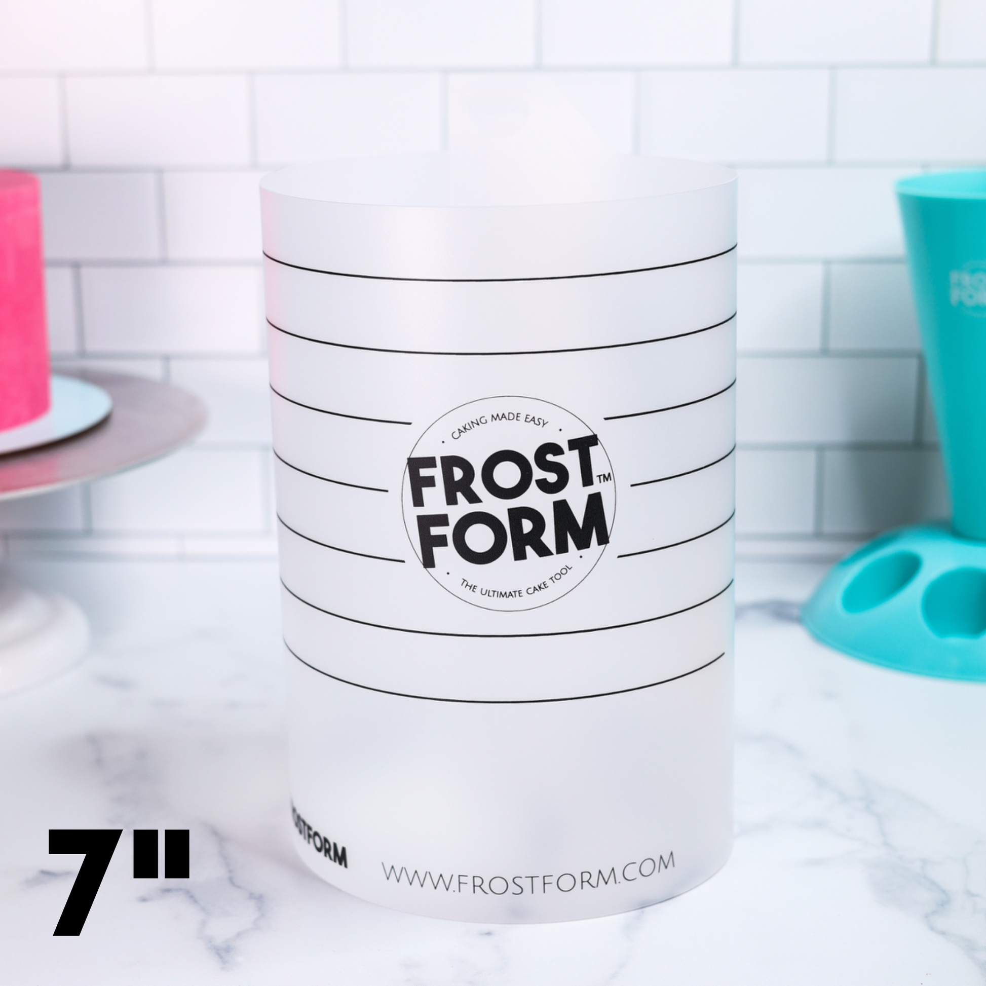  Frost Form - Starter + Kit (6 inch) 7-Piece Set, Professional-Quality, Food-Grade Plastic, Perfectly Straight Cakes, Beginners and Pros