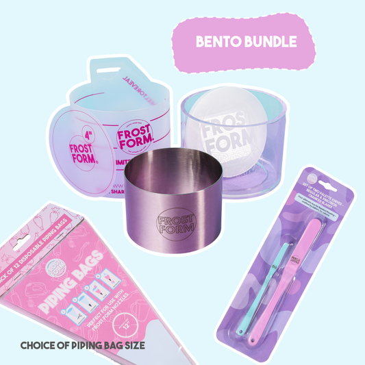4" Bento Bundle - Frost Form Bento Kit + Piping Bags + Palette Knife Set
