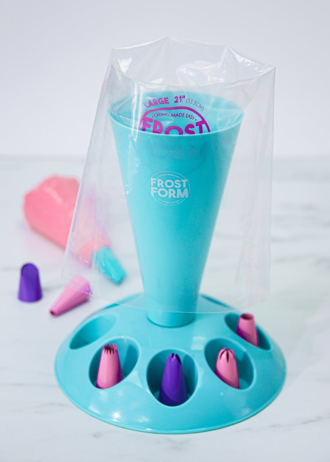 Frost Caddy - Poche à douille et support de douille (buses et poche à douille non incluses)