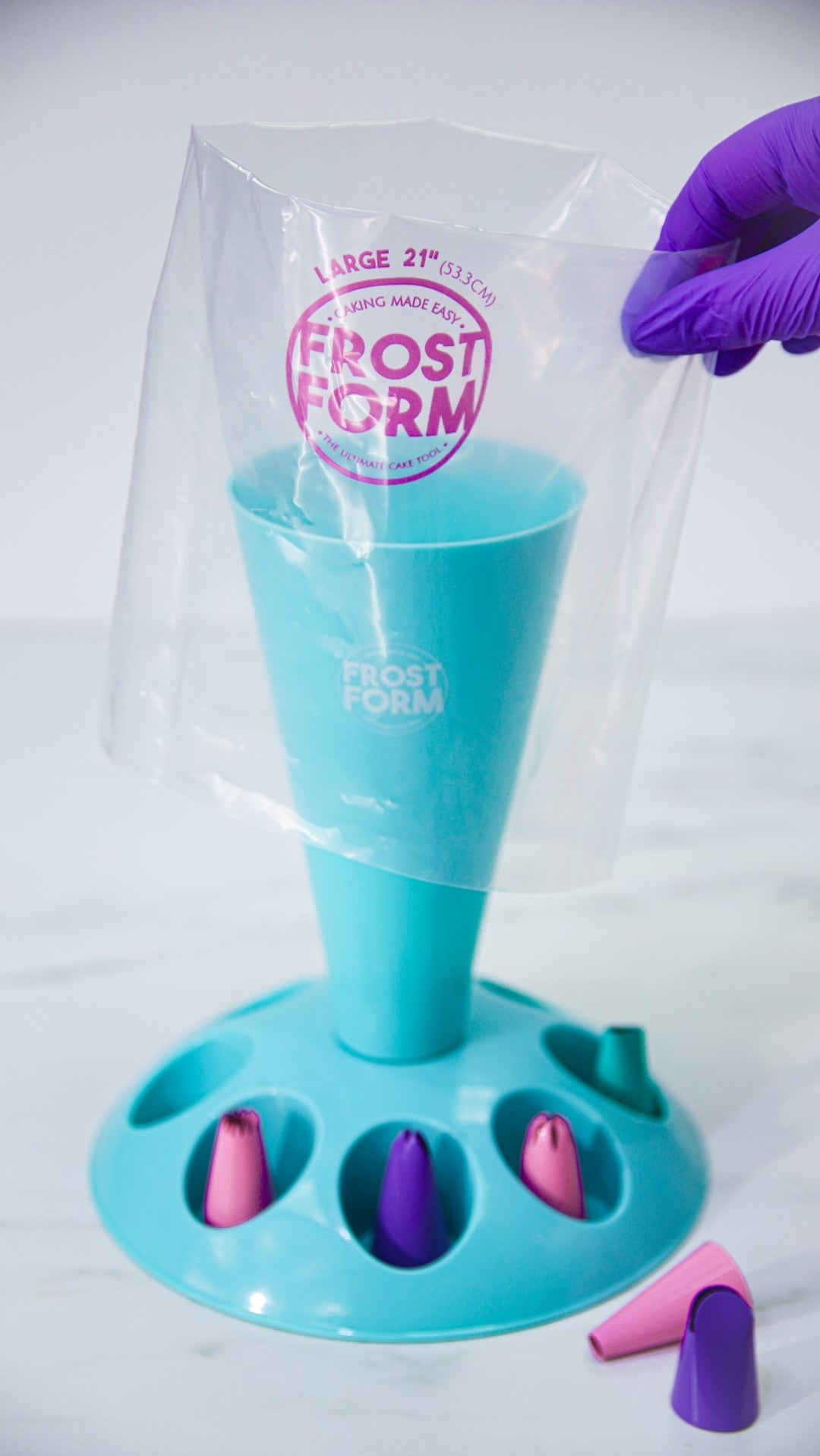 Frost Caddy - Poche à douille et support de douille (buses et poche à douille non incluses)
