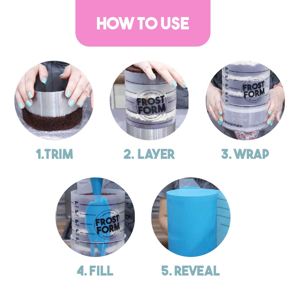7" (18 cm) rundes Frostingform-Set