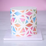Frost Form - 6" Round Stencil - Geometric