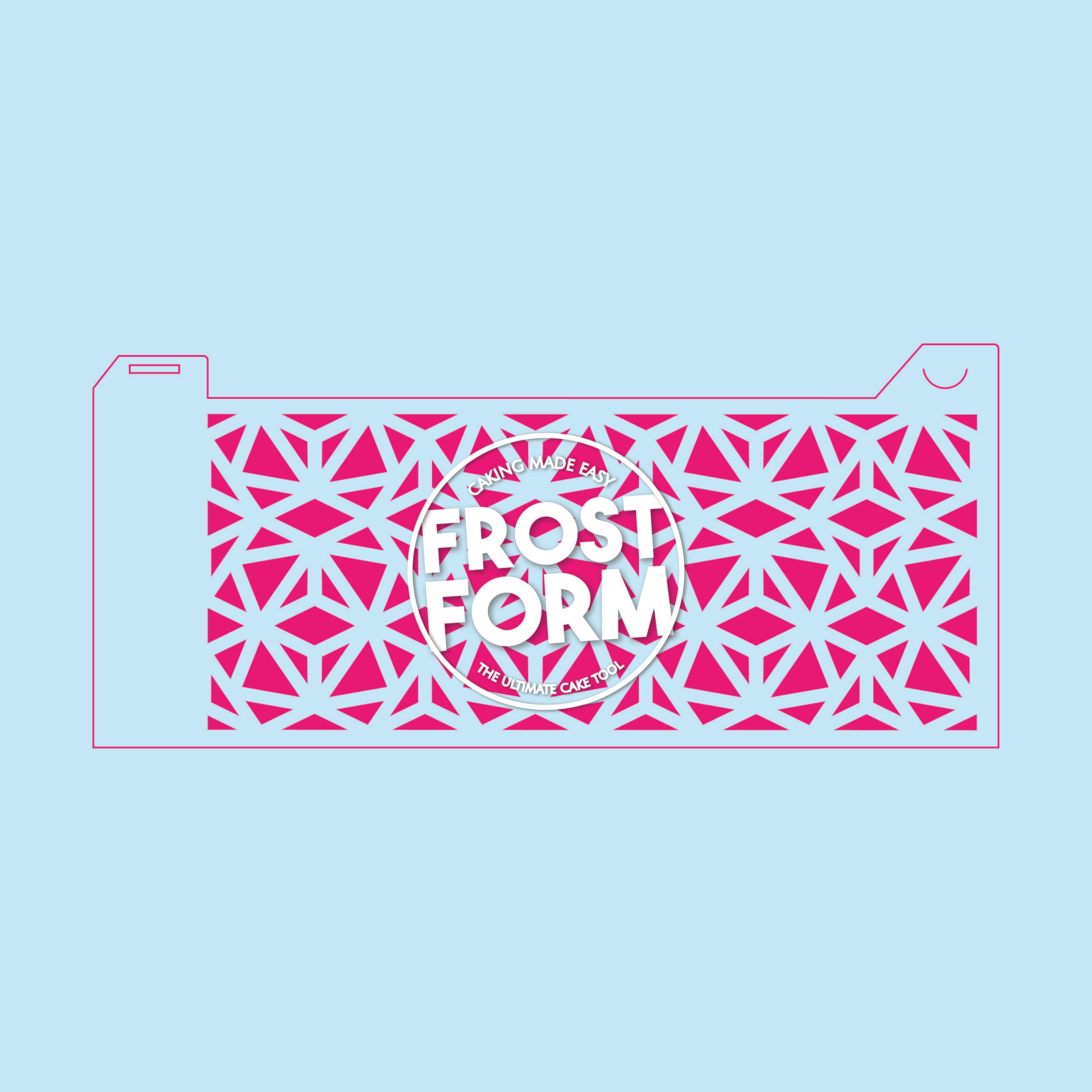Frost Form - 6" Round Stencil - Geometric
