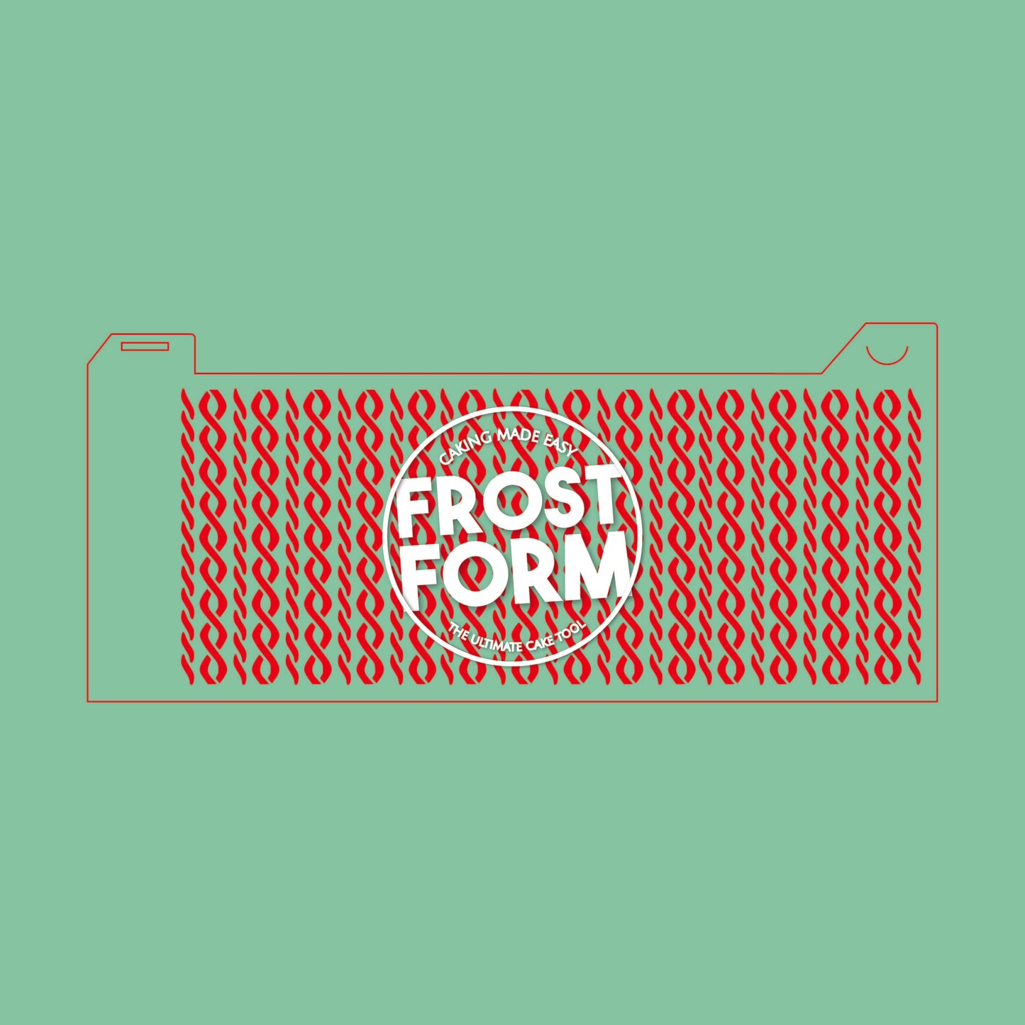 Frost Form - Pochoir rond 6" - Tricot