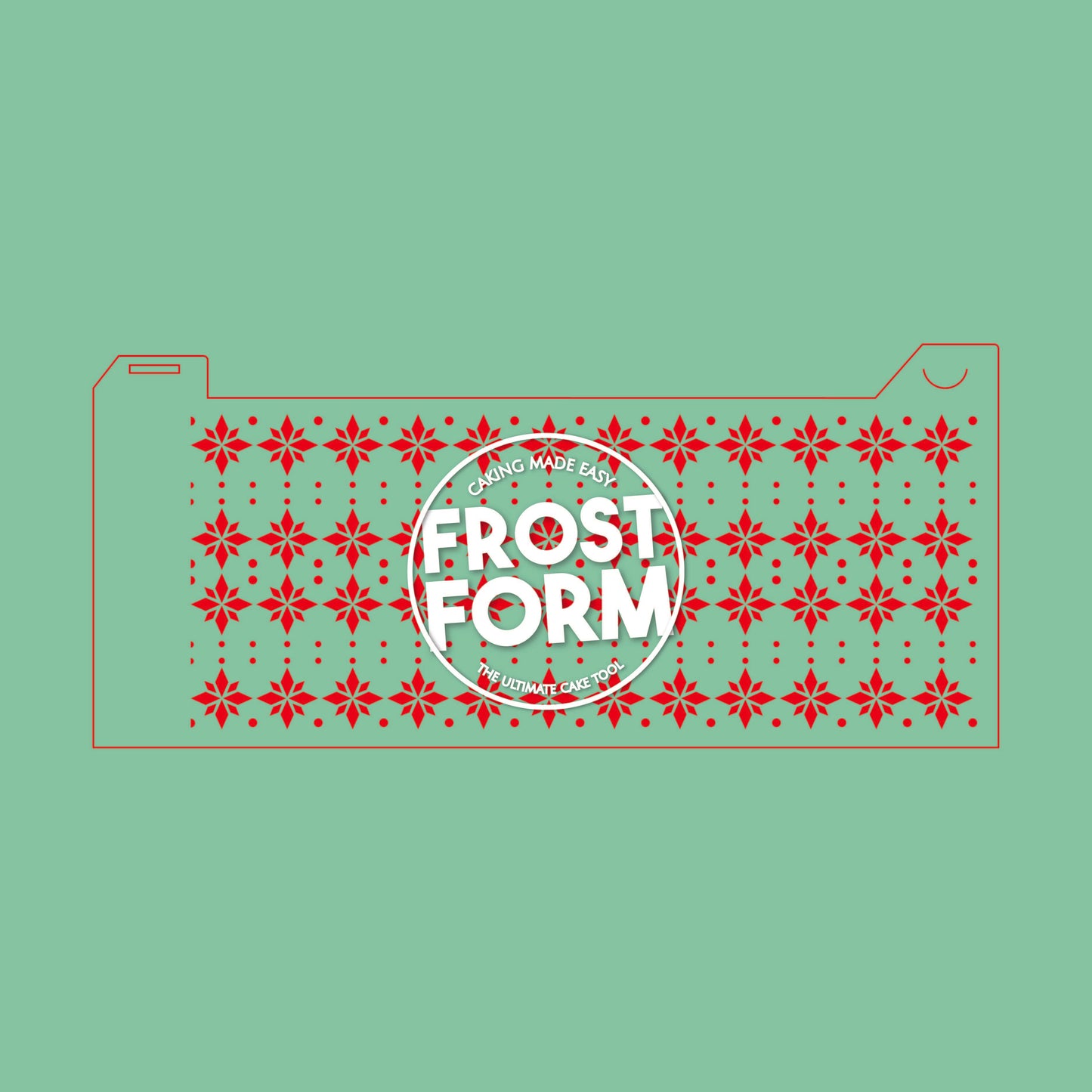 Frost Form - 6" Round Stencil set - Xmas ( Set of 2 )